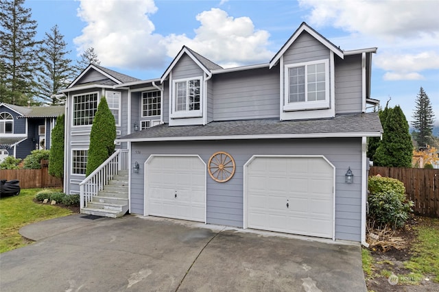 view of front property featuring a garage