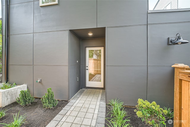 view of doorway to property