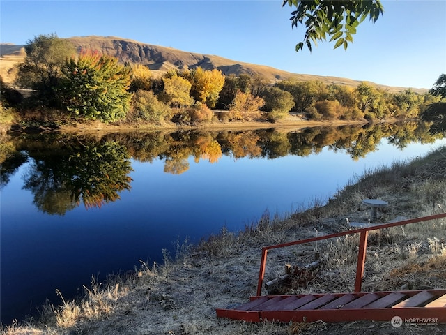 property view of water with a mountain view