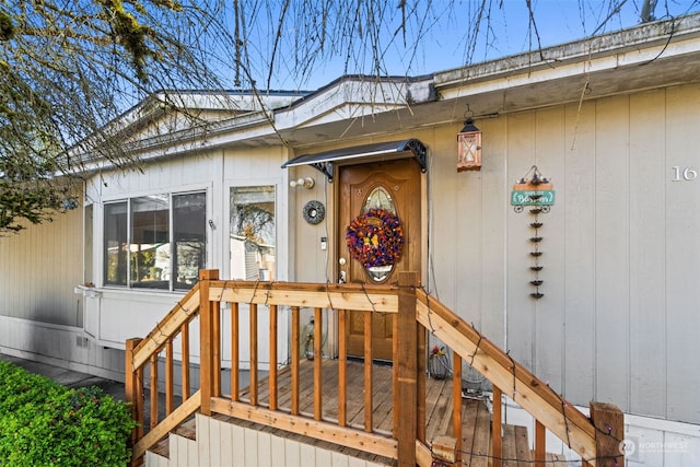 view of doorway to property