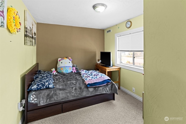 view of carpeted bedroom