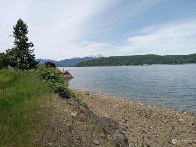 property view of water with a mountain view