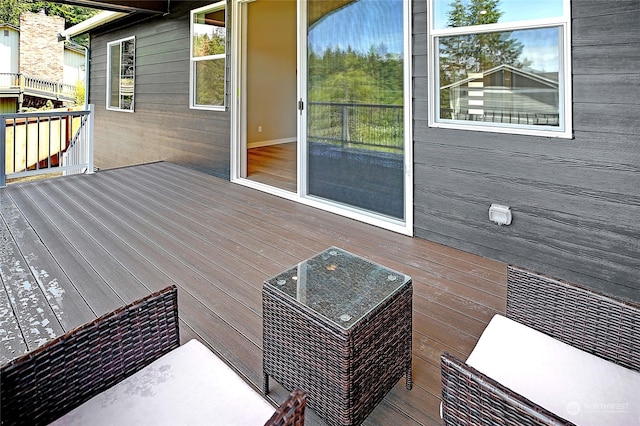 view of wooden terrace