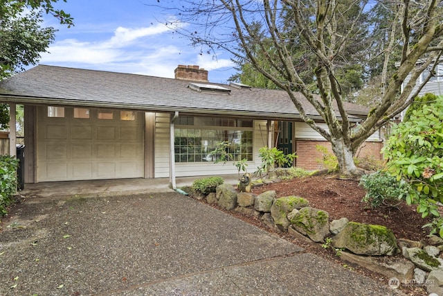 ranch-style house with a garage