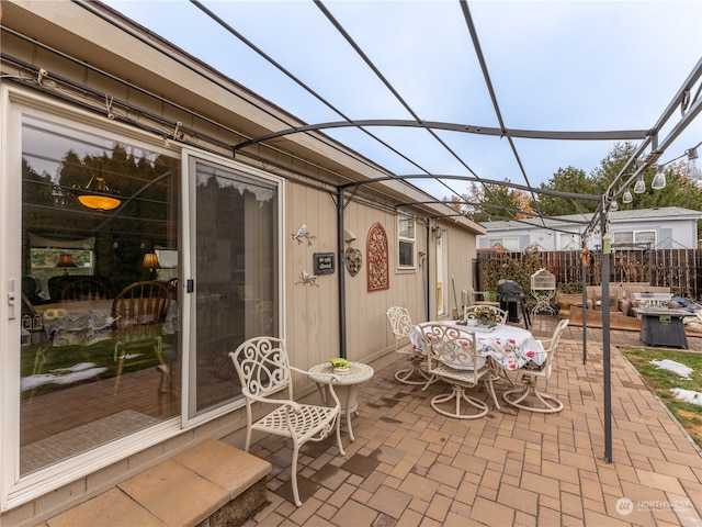 view of patio with grilling area