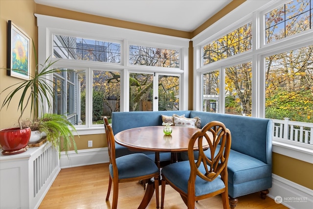 sunroom with plenty of natural light