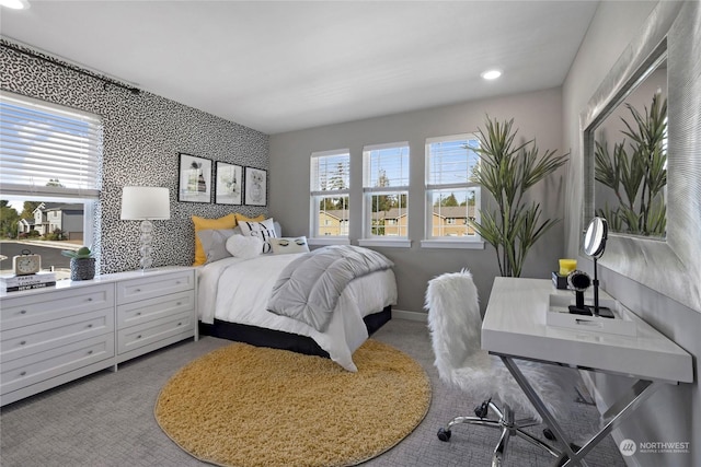 view of carpeted bedroom