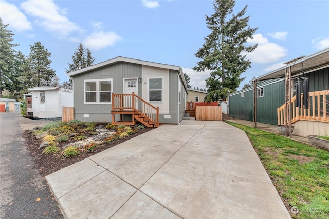 view of manufactured / mobile home