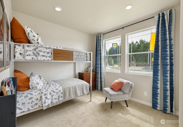 view of carpeted bedroom