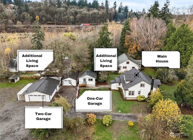 birds eye view of property