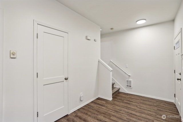 entrance foyer with dark wood-type flooring