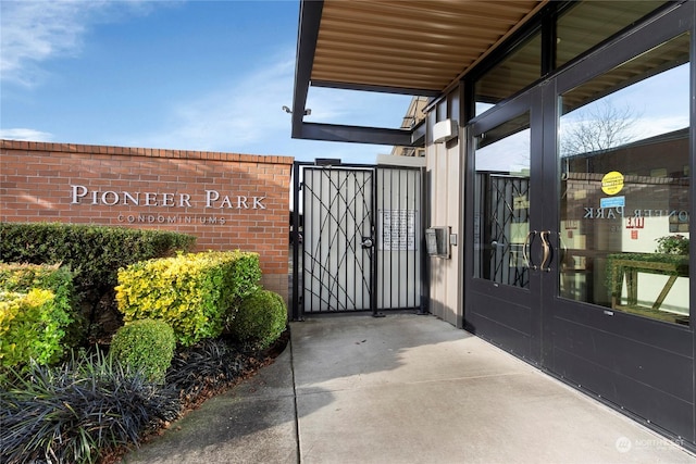 exterior space featuring french doors