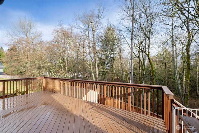 view of wooden deck