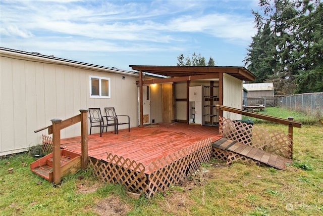 view of wooden deck