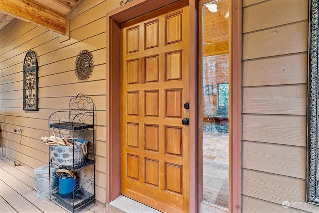 view of doorway to property