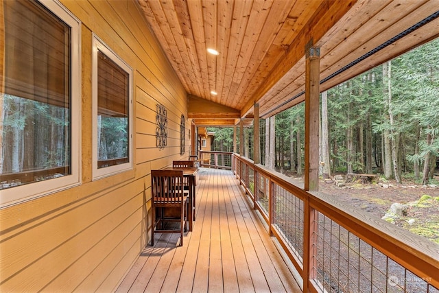 view of wooden terrace