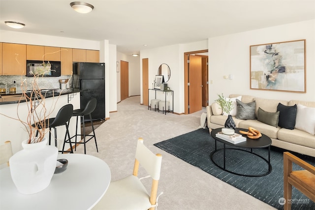 view of carpeted living room