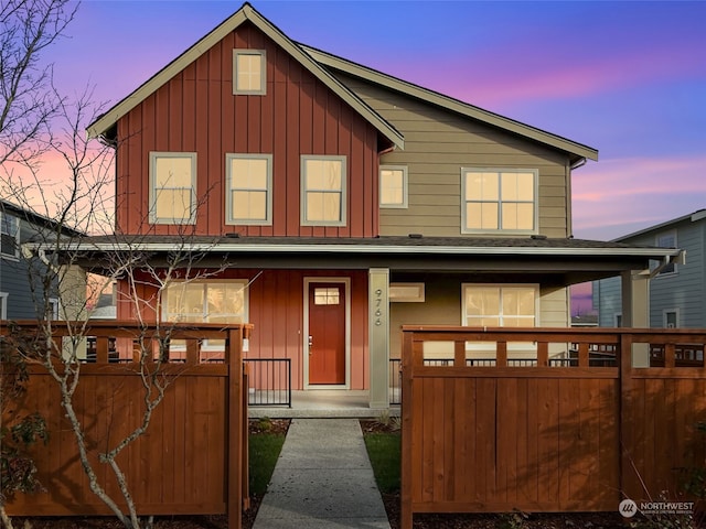 view of front of house with a porch