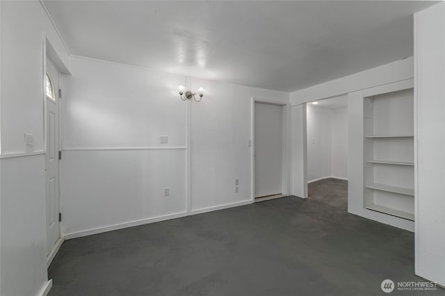 empty room featuring concrete floors