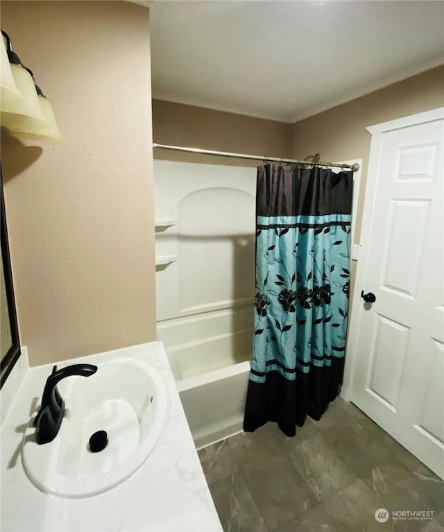 1769 SW Bay St, Port Orchard, WA 98366 - full bath featuring shower / bathtub combination with curtain and vanity
