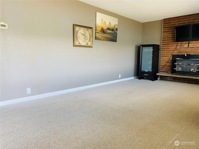 1769 SW Bay St, Port Orchard, WA 98366 - unfurnished living room with baseboards and carpet