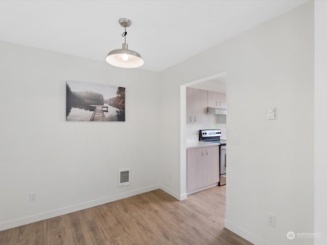 interior space featuring light wood-type flooring