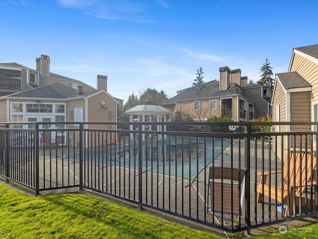 view of pool featuring a gazebo