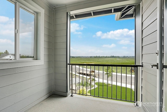 balcony with a rural view