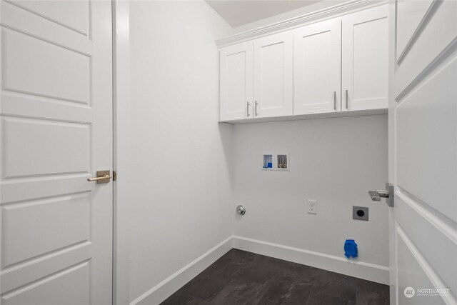 6202 229th Ave E, Buckley, WA 98321 - laundry room with electric dryer hookup, hookup for a washing machine, and cabinet space