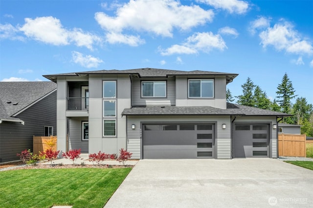 6202 229th Ave E, Buckley, WA 98321 - prairie-style house with concrete driveway, a garage, and a shingled roof