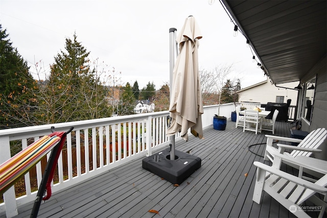 view of wooden terrace