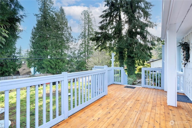 view of wooden terrace