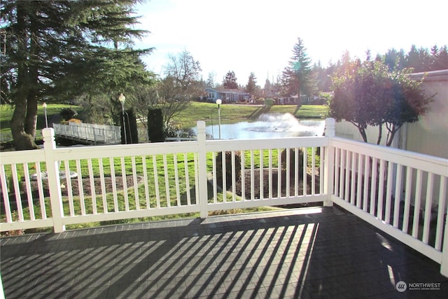 1427 100th St SW Unit 97, Everett, WA 98204 - wooden deck with a water view