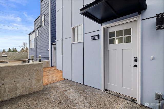 view of doorway to property