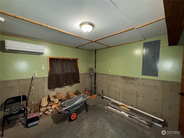 76B Westlake Rd, Oroville, WA 98844 - basement with a wall unit AC and electric panel