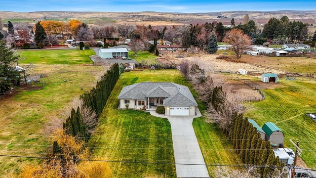 20086 Cherry Rd NW, Soap Lake, WA 98851 - aerial view of property and surrounding area with a mountainous background