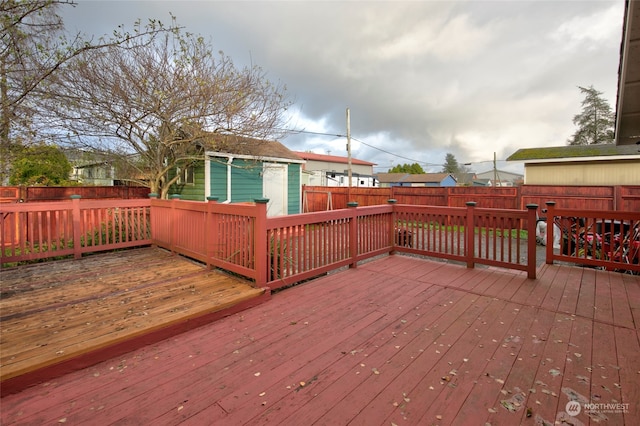 view of wooden deck