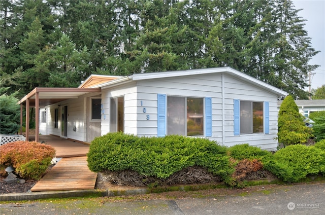 view of front of home