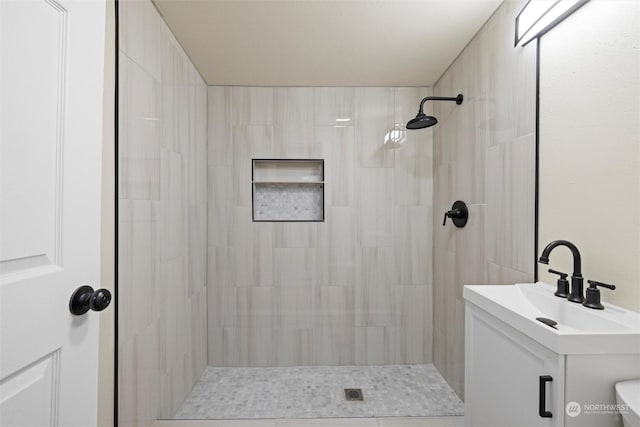 603 Military St, Walla Walla, WA 99362 - bathroom featuring tiled shower and sink