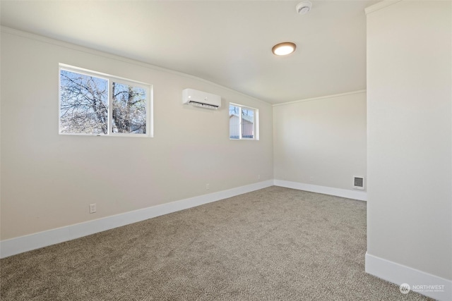 603 Military St, Walla Walla, WA 99362 - interior space with carpet flooring, ornamental molding, and a wall mounted AC