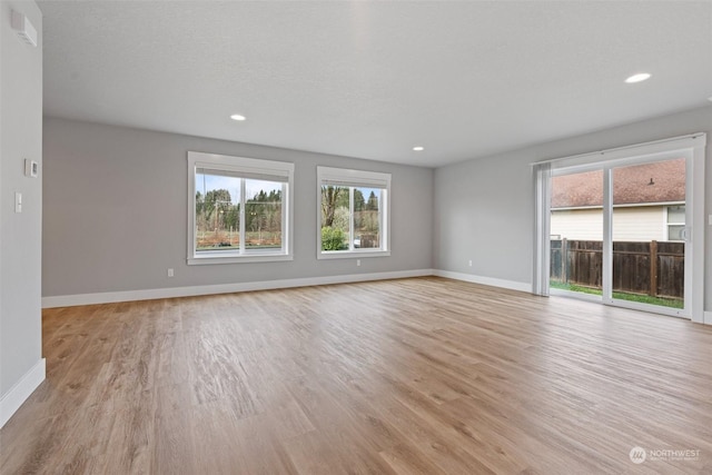 empty room featuring light wood-type flooring