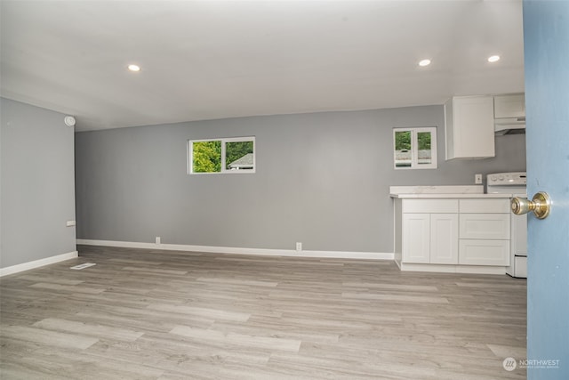 interior space with light wood-type flooring