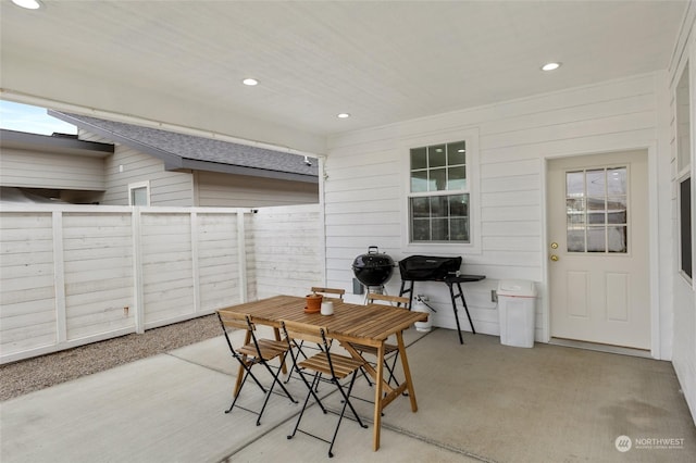 view of patio / terrace featuring grilling area