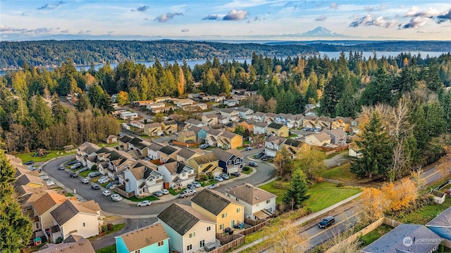 bird's eye view featuring a mountain view