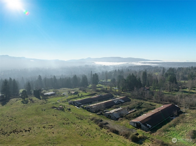 bird's eye view featuring a mountain view