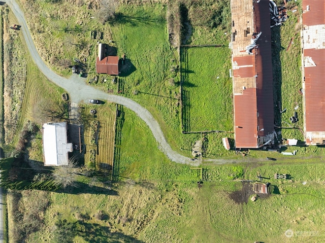 drone / aerial view featuring a rural view