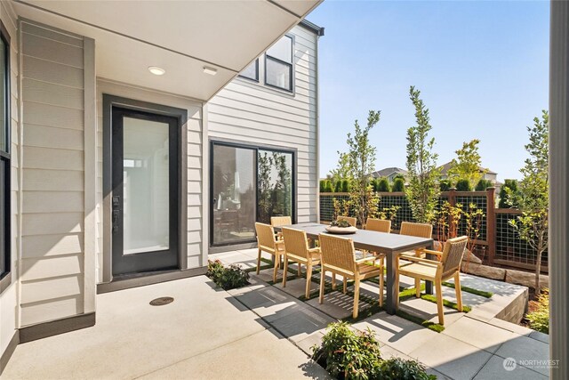 13734 SE 84th St Unit 14, Newcastle, WA 98059 - view of patio / terrace featuring outdoor dining area