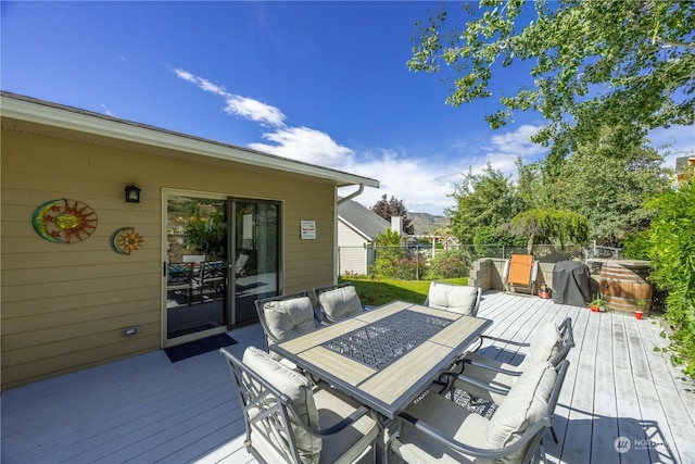 view of wooden deck