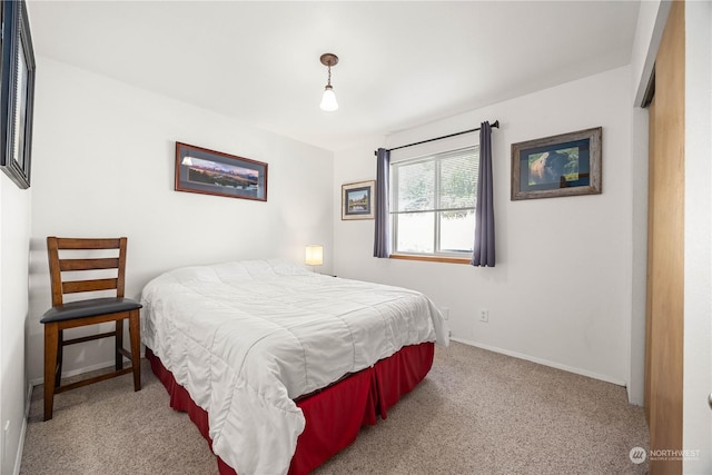 view of carpeted bedroom