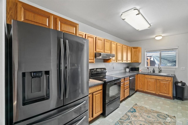 kitchen with sink and stainless steel appliances